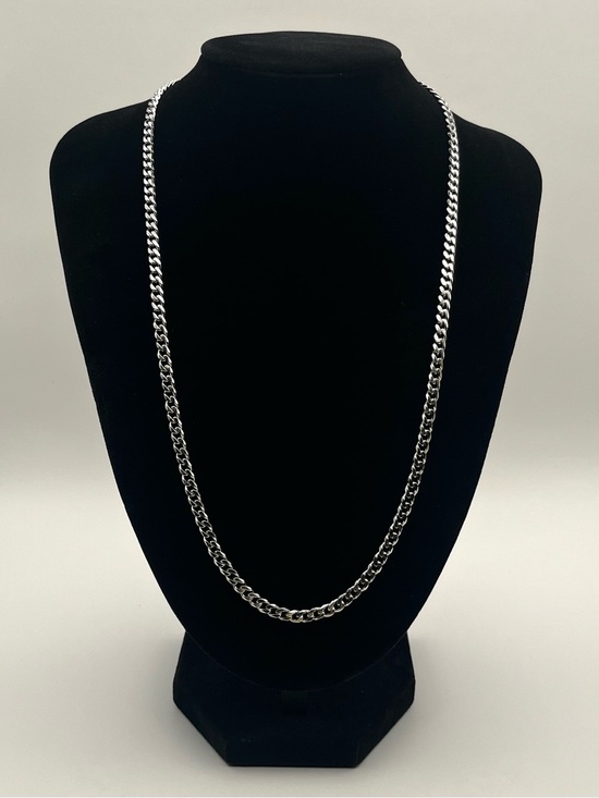 Unbranded Other - 4mm Silver Miami Cuban Link Chain 22” Stainless Steel Necklace
